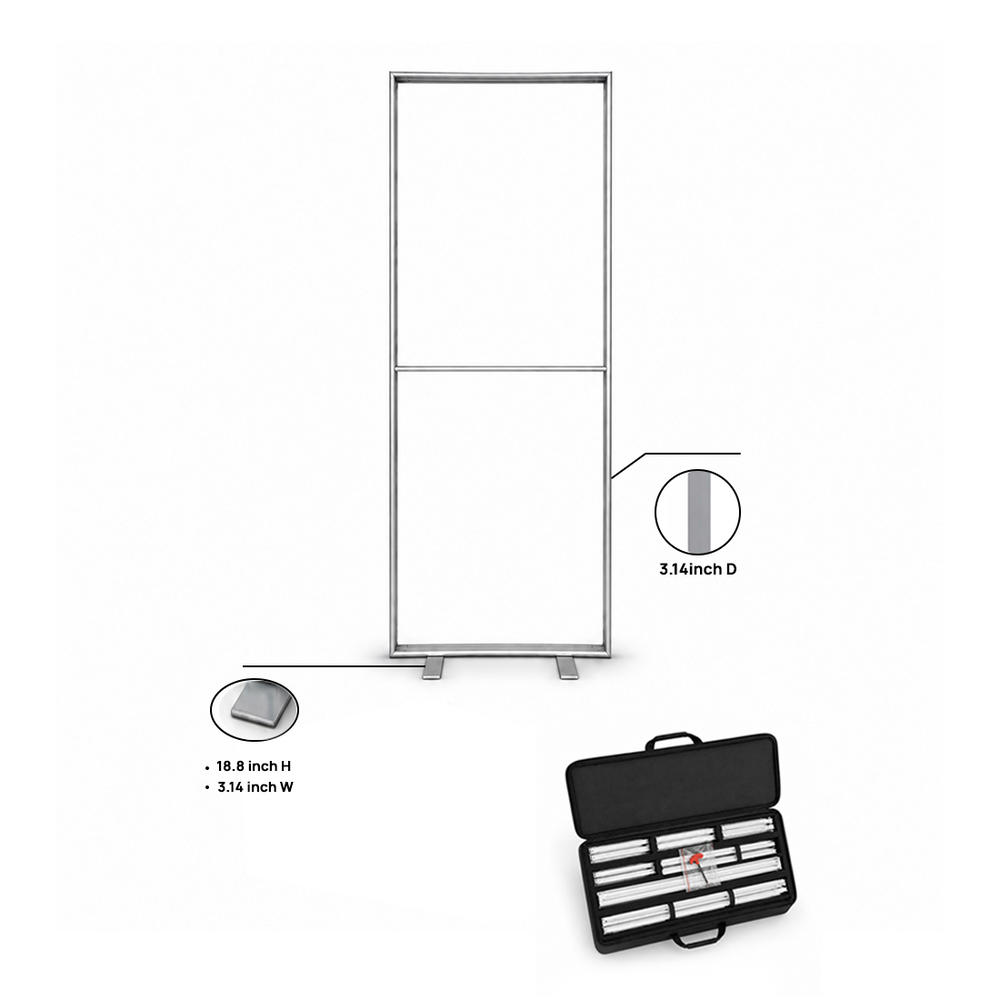 SEG-Stoff-Medienwand – 0.85m W x 2m H