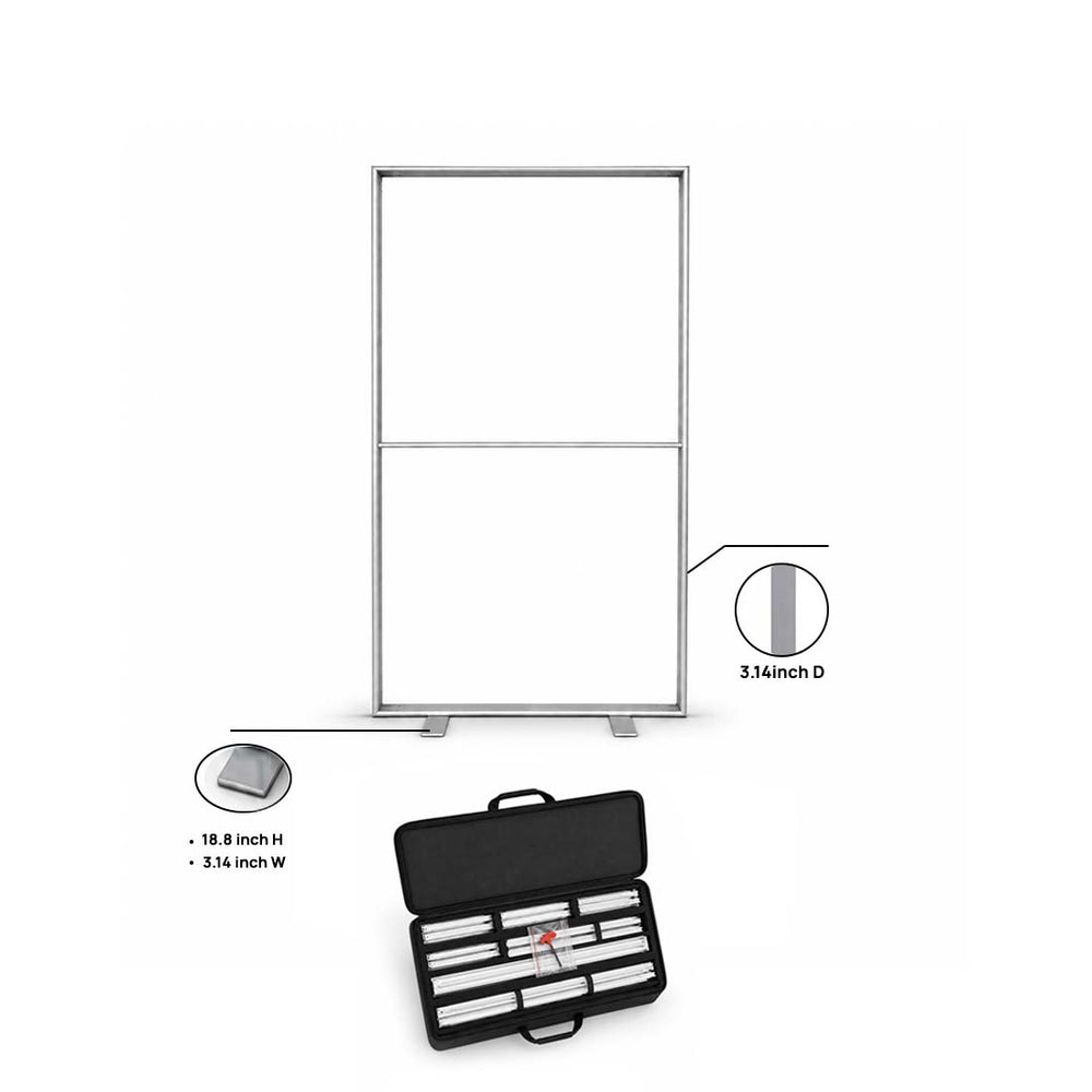 SEG-Stoff-Medienwand – 1m W x 2m H