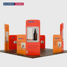 Magnetisches Stoff-Messestandsystem – Modell 1 (4m x 3m)