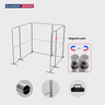 Magnetisches Stoff-Messestandsystem – Modell 3 (3m x 3m)