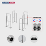 Magnetisches Stoff-Messestandsystem – Modell 4 (3m x 3m)