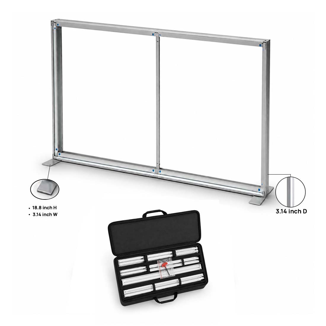 SEG-Stoff-Medienwand – 3m W