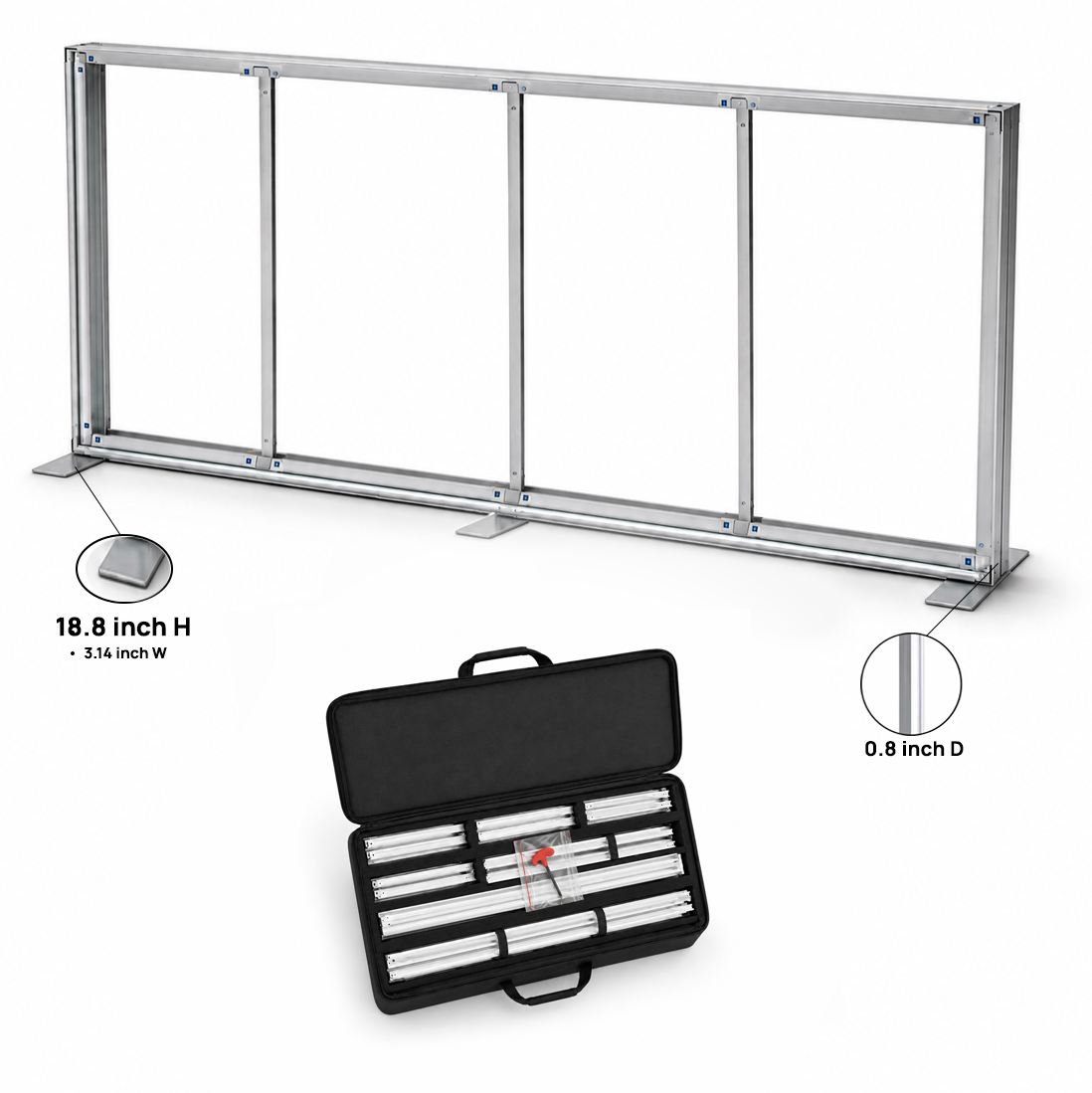 SEG-Stoff-Medienwand – 6m W