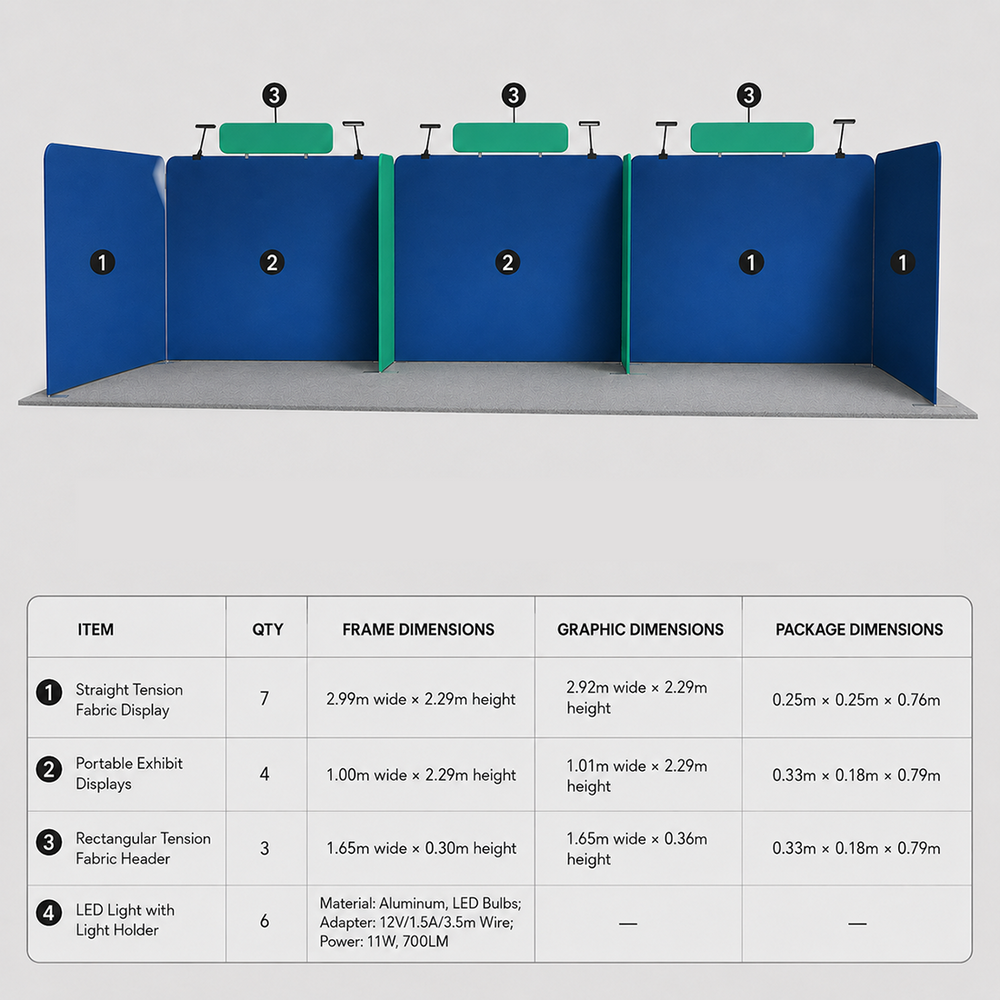 Modular Booth Kits 9m x 6m - Model 3