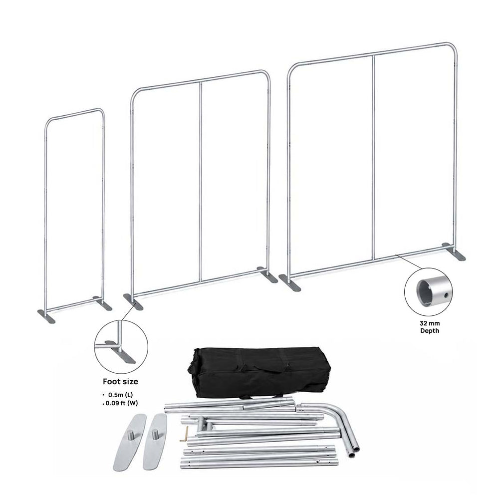 Portable 2.5m H High Fabric Exhibit Display
