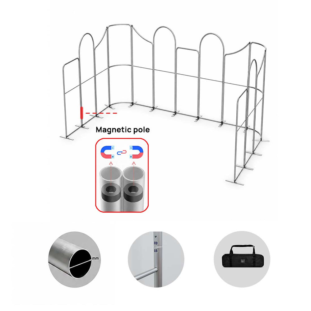 Magnetic Fabric Booth Display - Model 3 (6m x 6m)
