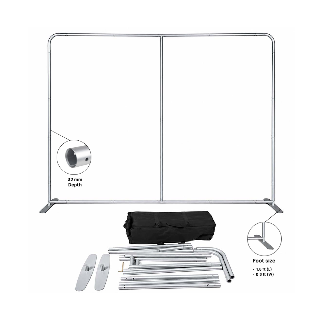 Spannstoff-Step-and-Repeat-Displaywand
