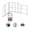 Magnetisches Stoff-Messestandsystem – Modell 3 (5m x 4m)