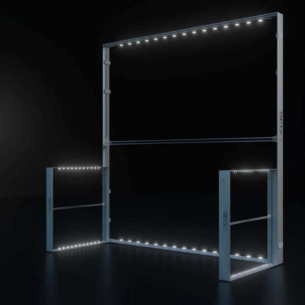 SEGO hinterleuchteter Messestand 3m x 3m – Modell 3