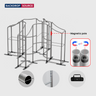 Magnetisches Stoff-Messestandsystem – Modell 4 (4m x 4m)