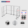 Magnetisches Stoff-Messestandsystem – Modell 1 (5m x 3m)