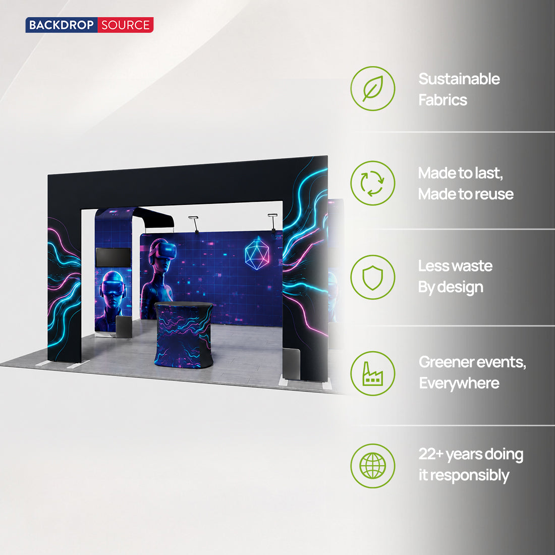 Modulare Messestand-Sets 6m  x 6m – Modell 16