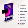 EZ-Display-Aufsteller mit Regalen und TV-Halterung