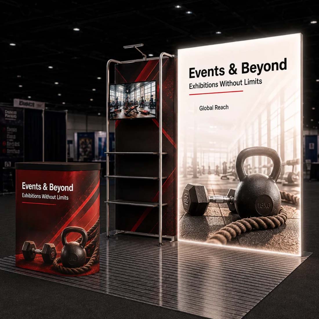 3x3m Tension Fabric Backwall Display