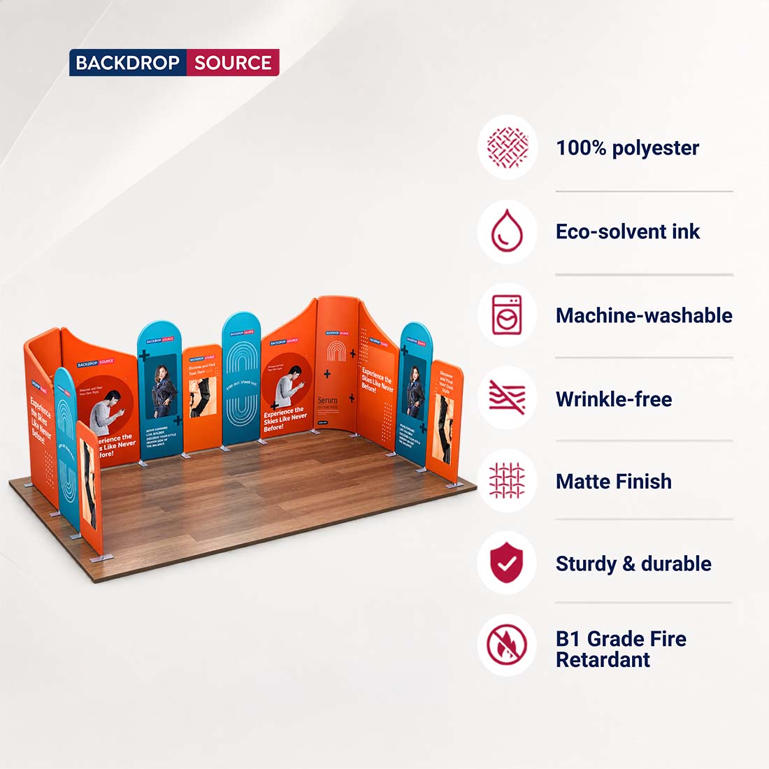 Magnetic Fabric Booth Display - Model 3 (6m x 6m)