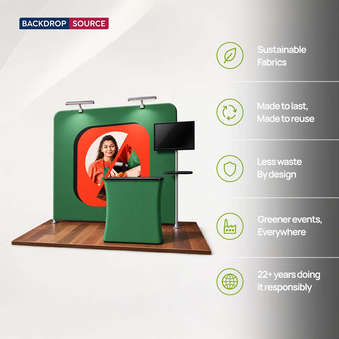 Tragbares Ausstellungsdisplay 3m x 3m – Modell 9