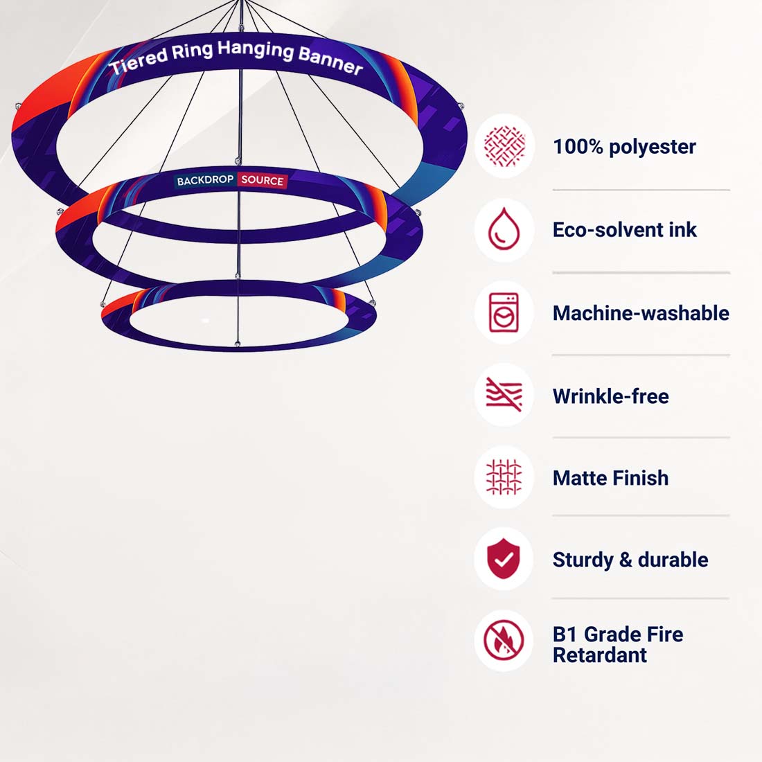 Ringbanner mit mehreren Ebenen zum Aufhängen