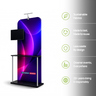 Ausstellungsdisplay mit Regalböden und TV-Halterung