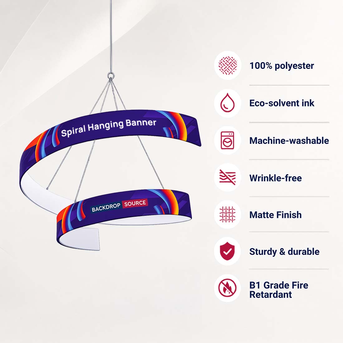 Spiralförmiges Hänge-Banner