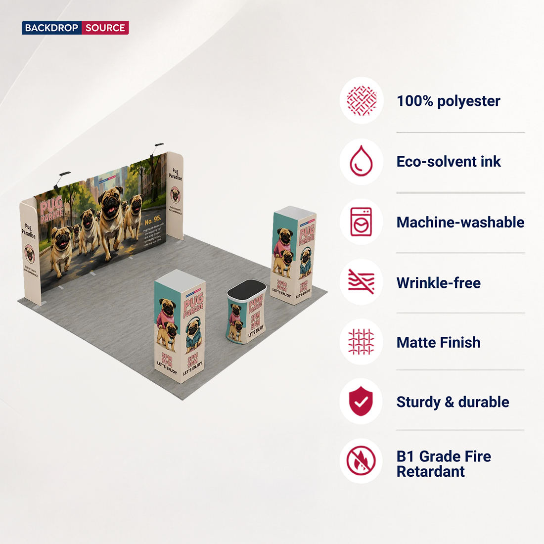 Modulare Messestand-Sets 6m x 6m – Modell 18
