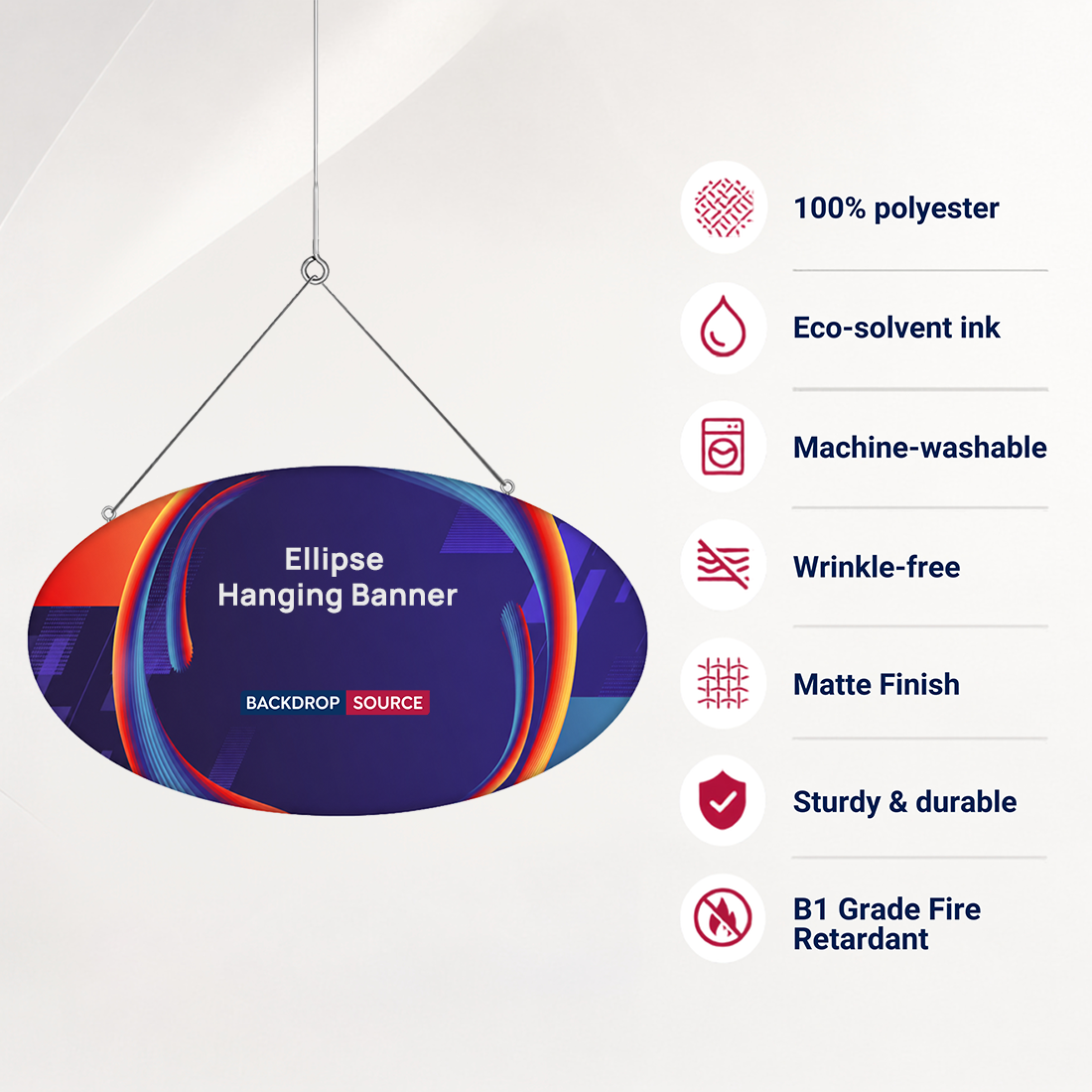 Sky Tube Ellipse Hanging Banner