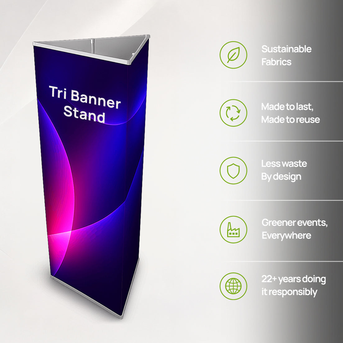 Modular Triangle Banner Display Stand