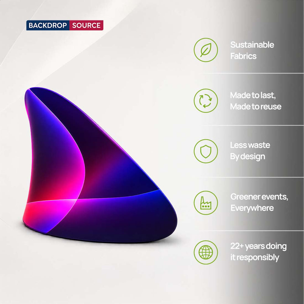 Halbrundes Meeting-Pod-Display aus Stoff