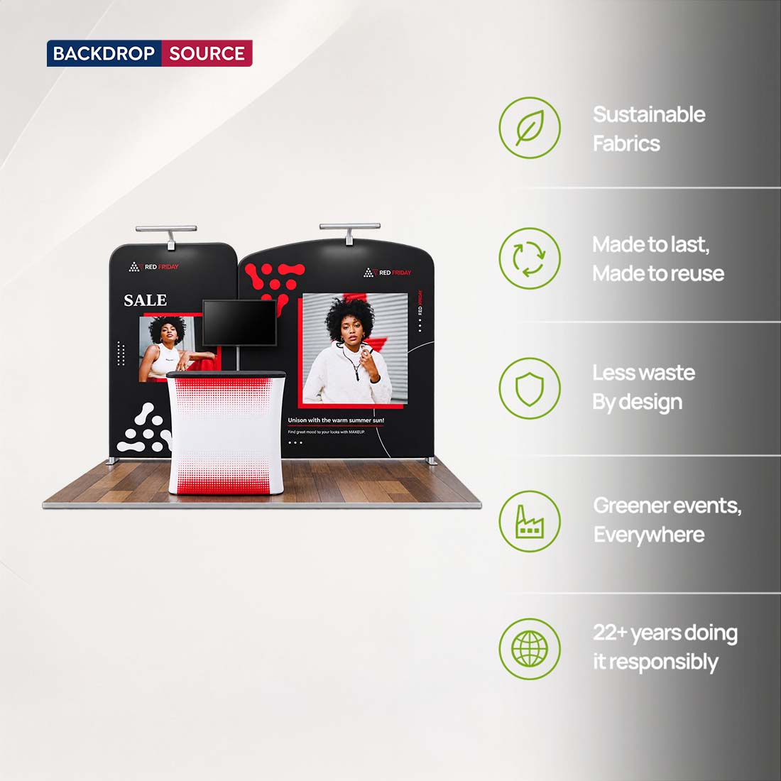 Tragbares Ausstellungsdisplay 3m x 3m – Modell 2