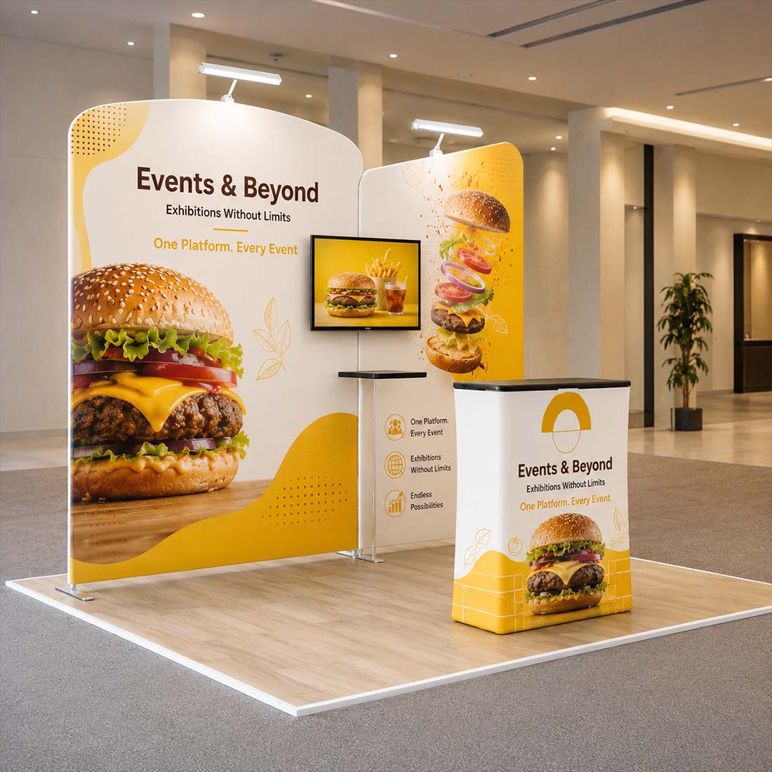 Tragbares Ausstellungsdisplay 3m x 3m – Modell 5