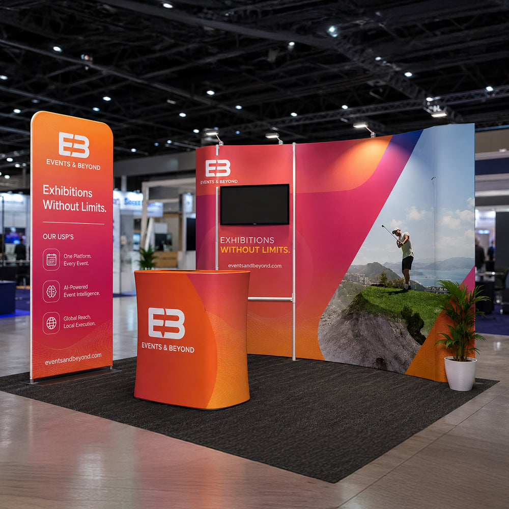 Tragbare Ausstellungswand 3m x 3m – Modell 23