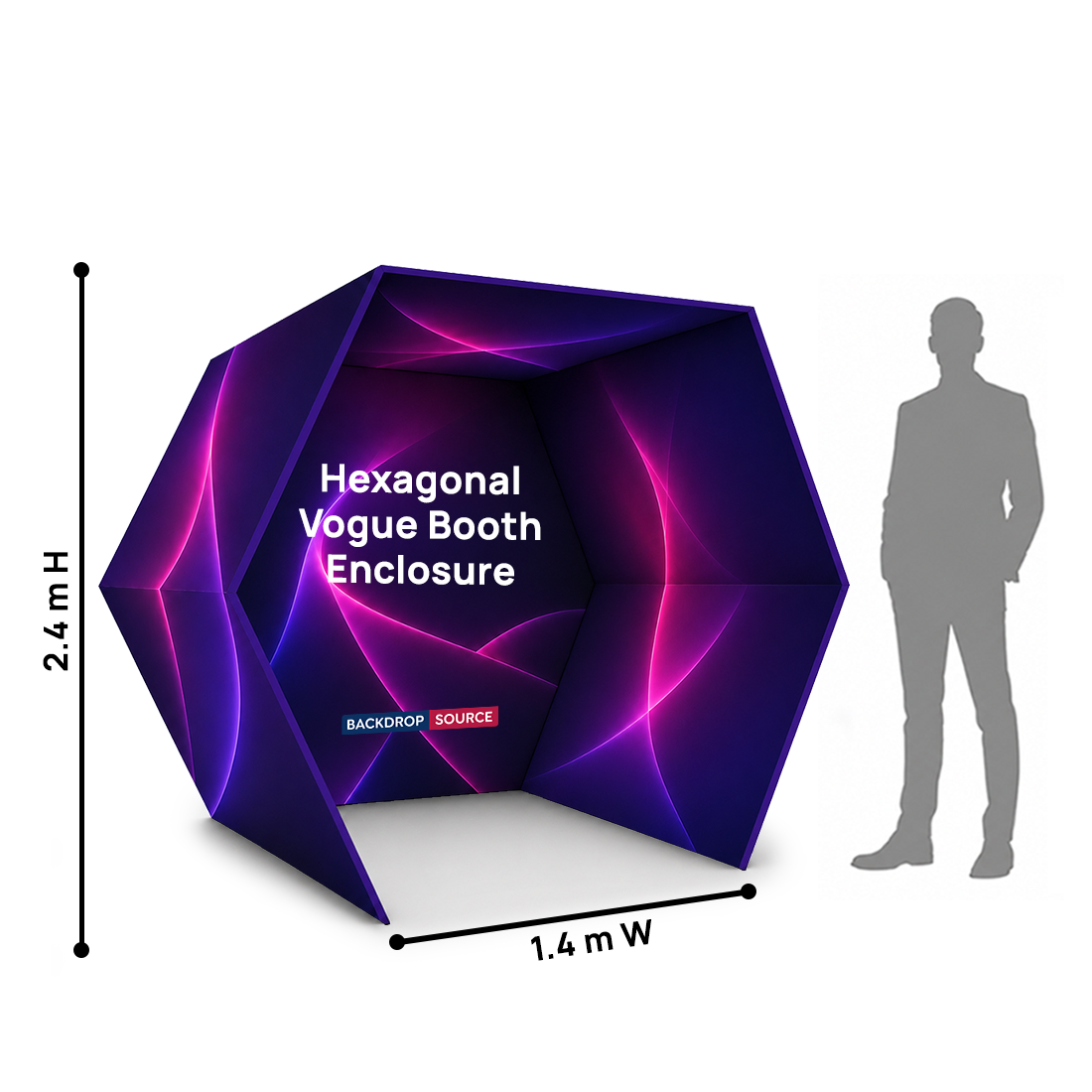 Sechseckige Vogue-Messestand-Einhausung