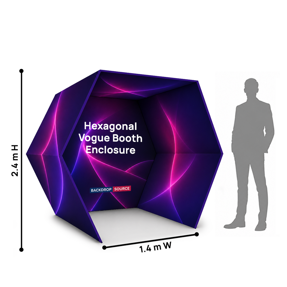 Sechseckige Vogue-Messestand-Einhausung