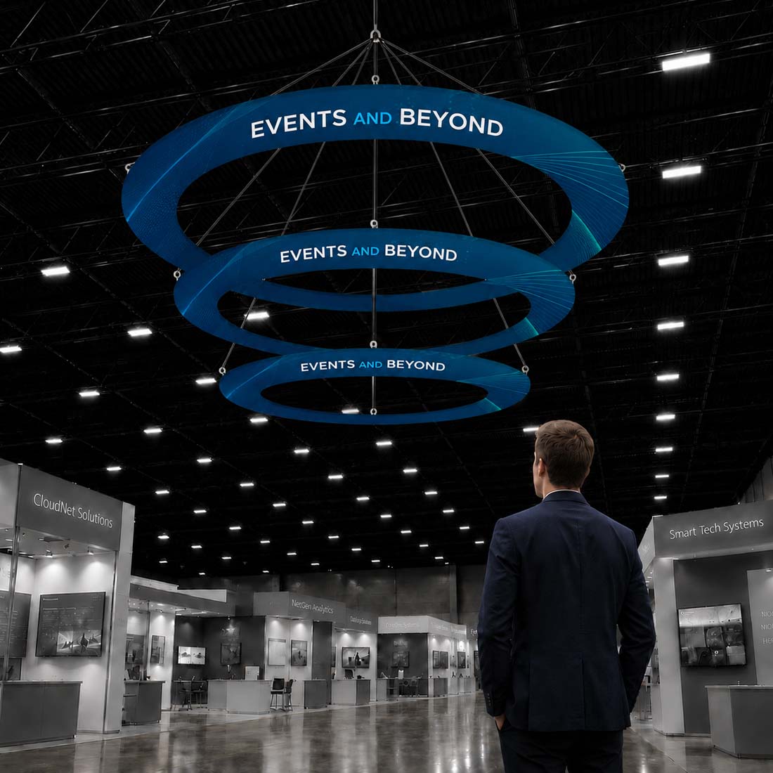 Ringbanner mit mehreren Ebenen zum Aufhängen