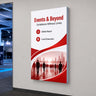 Non-Backlit Wall-Mounted SEG Fabric display - 80mm Depth