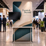 EZ-Display-Aufsteller mit Regalen und TV-Halterung