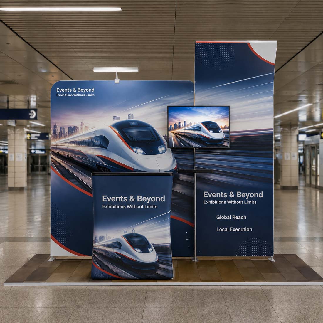 Tragbares Ausstellungsdisplay 3m x 3m – Modell 6