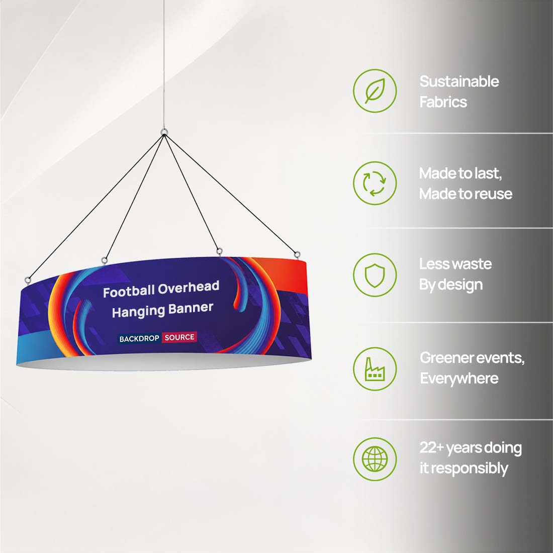 Hängendes Fußball-Überkopf-Banner