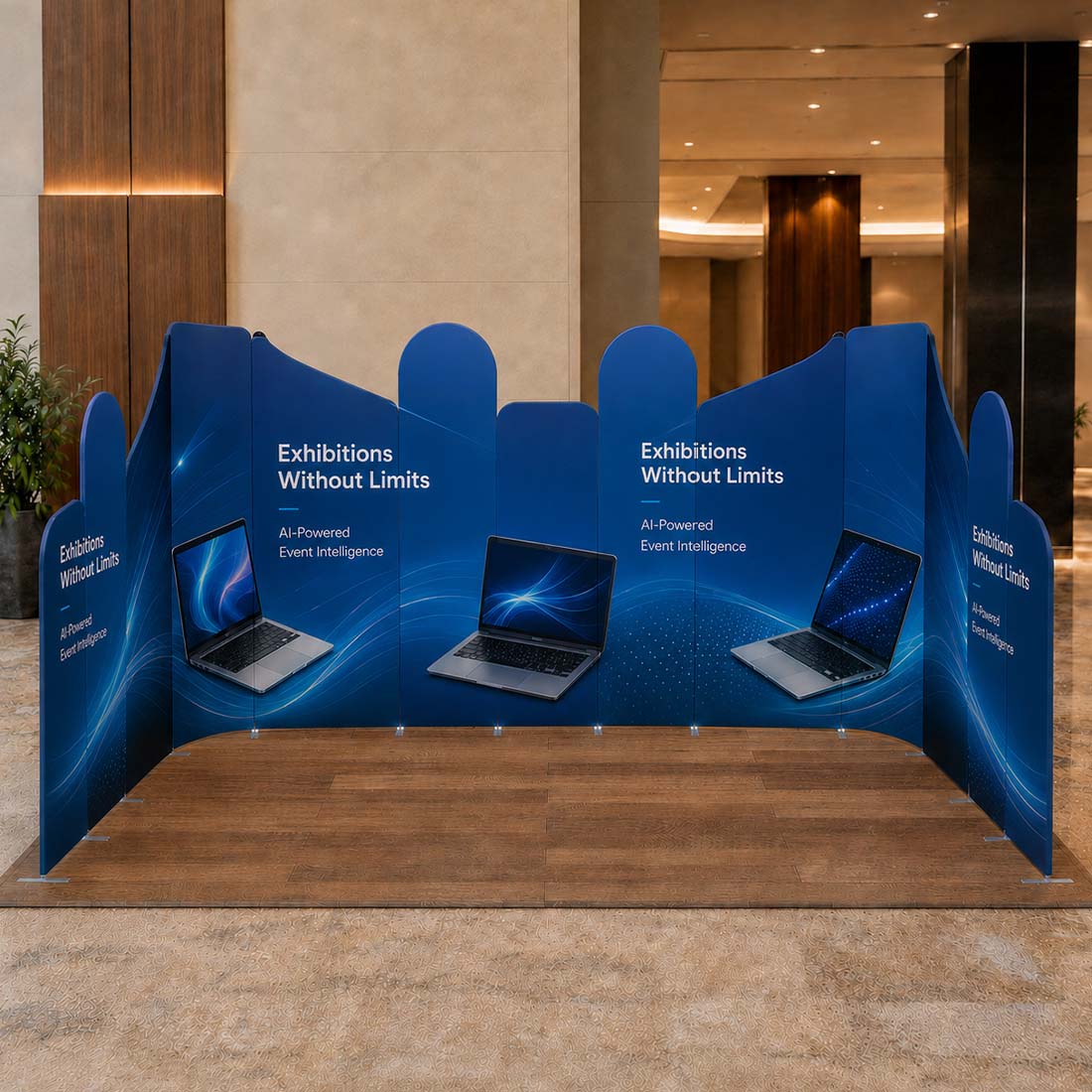 Magnetic Fabric Booth Display - Model 3 (6m x 6m)