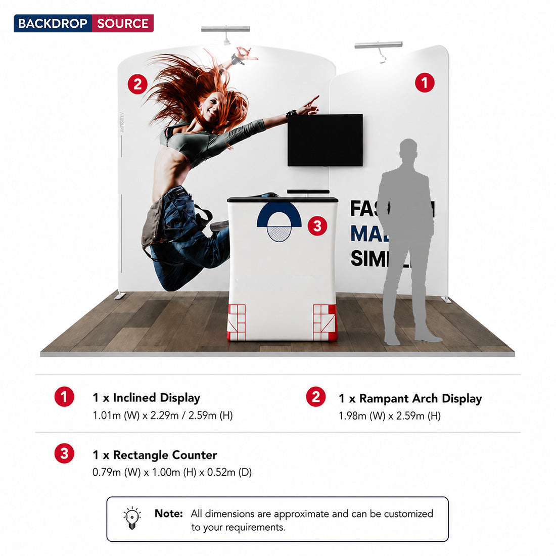 Tragbares Ausstellungsdisplay 3m x 3m – Modell 5