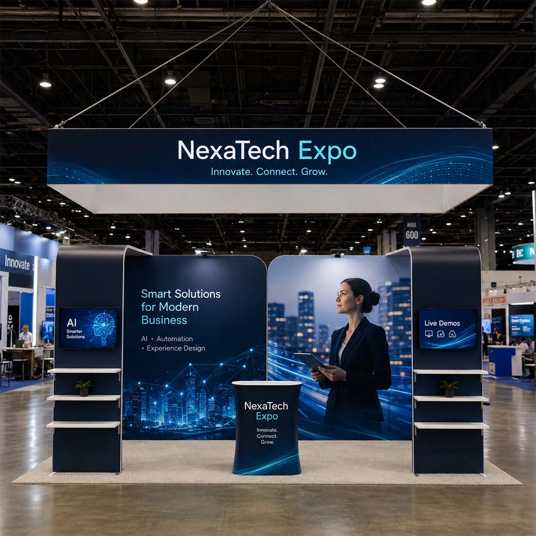 Portable Exhibit Display 3m x 6m - Model 15
