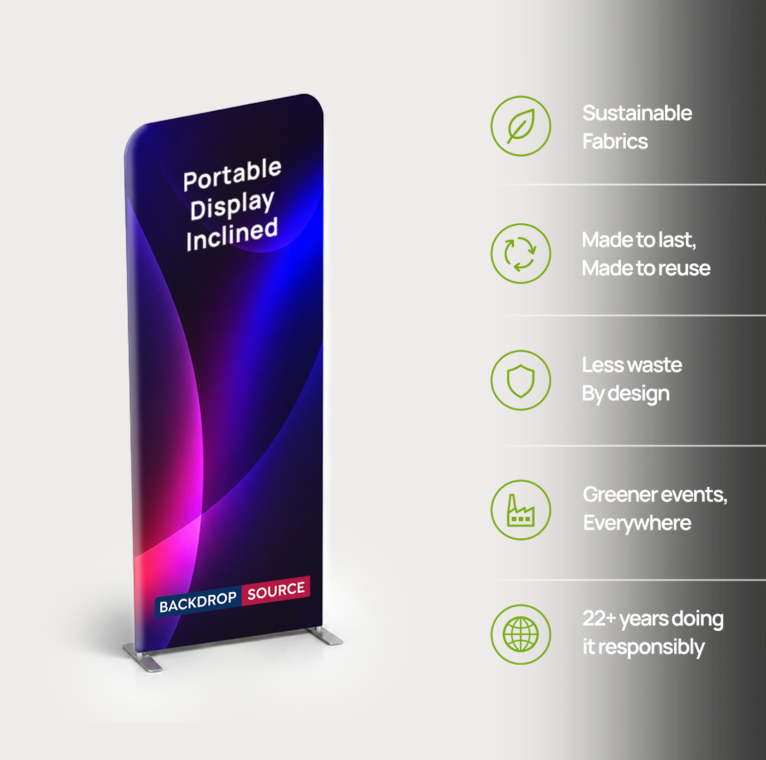 Portable Exhibit Display - Inclined