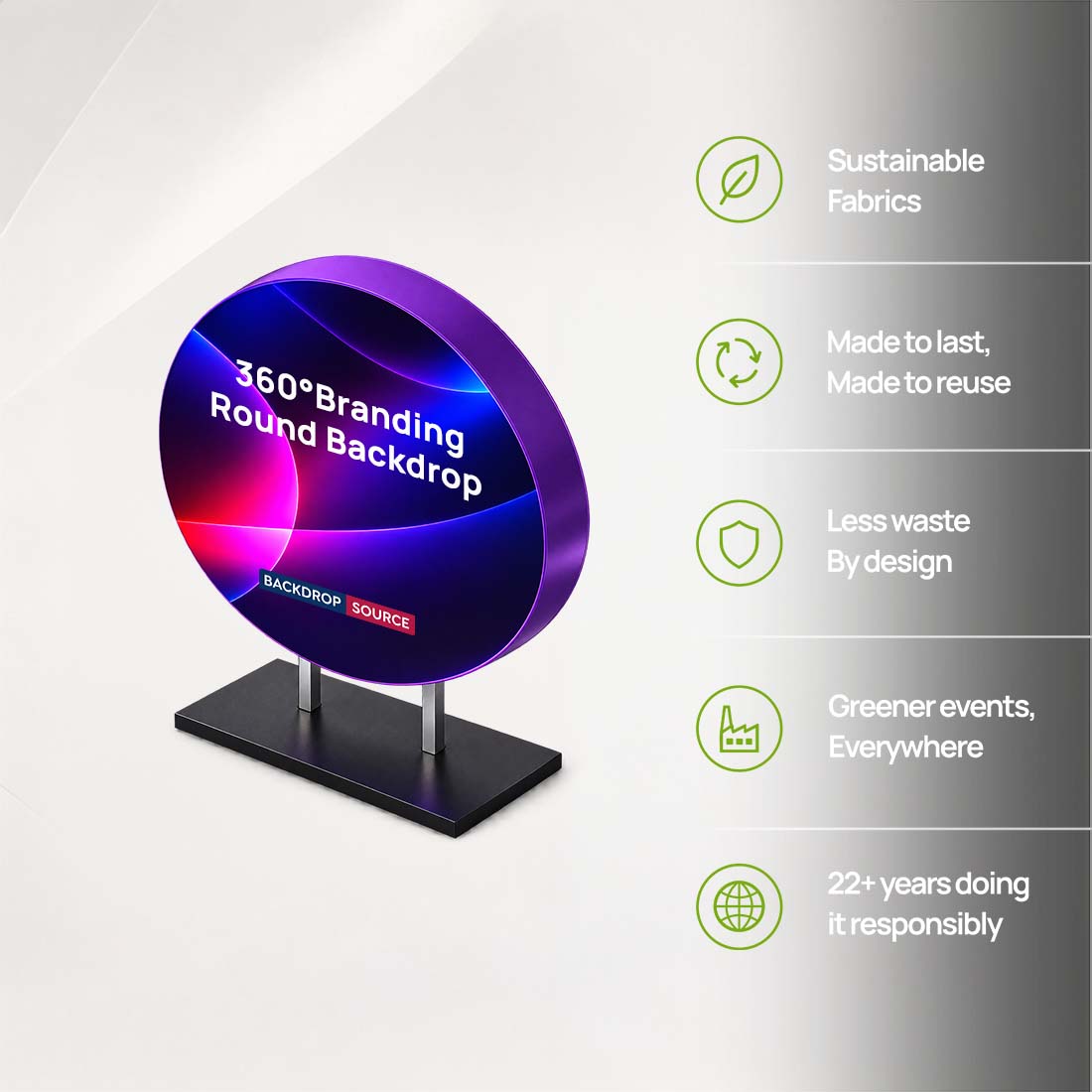 Runder 360°-Markenhintergrund