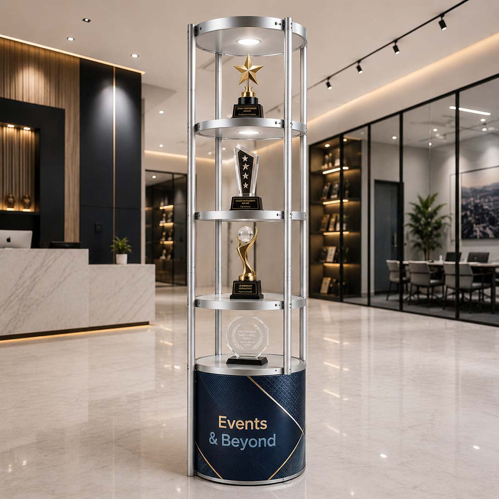 Ausstellungsdisplay mit 5-lagigen Regalböden