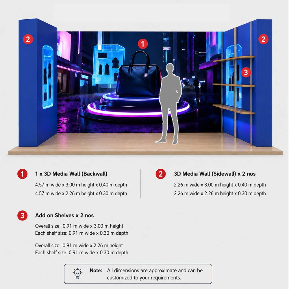 Portable Exhibit Display 3m x 6m - Model 20