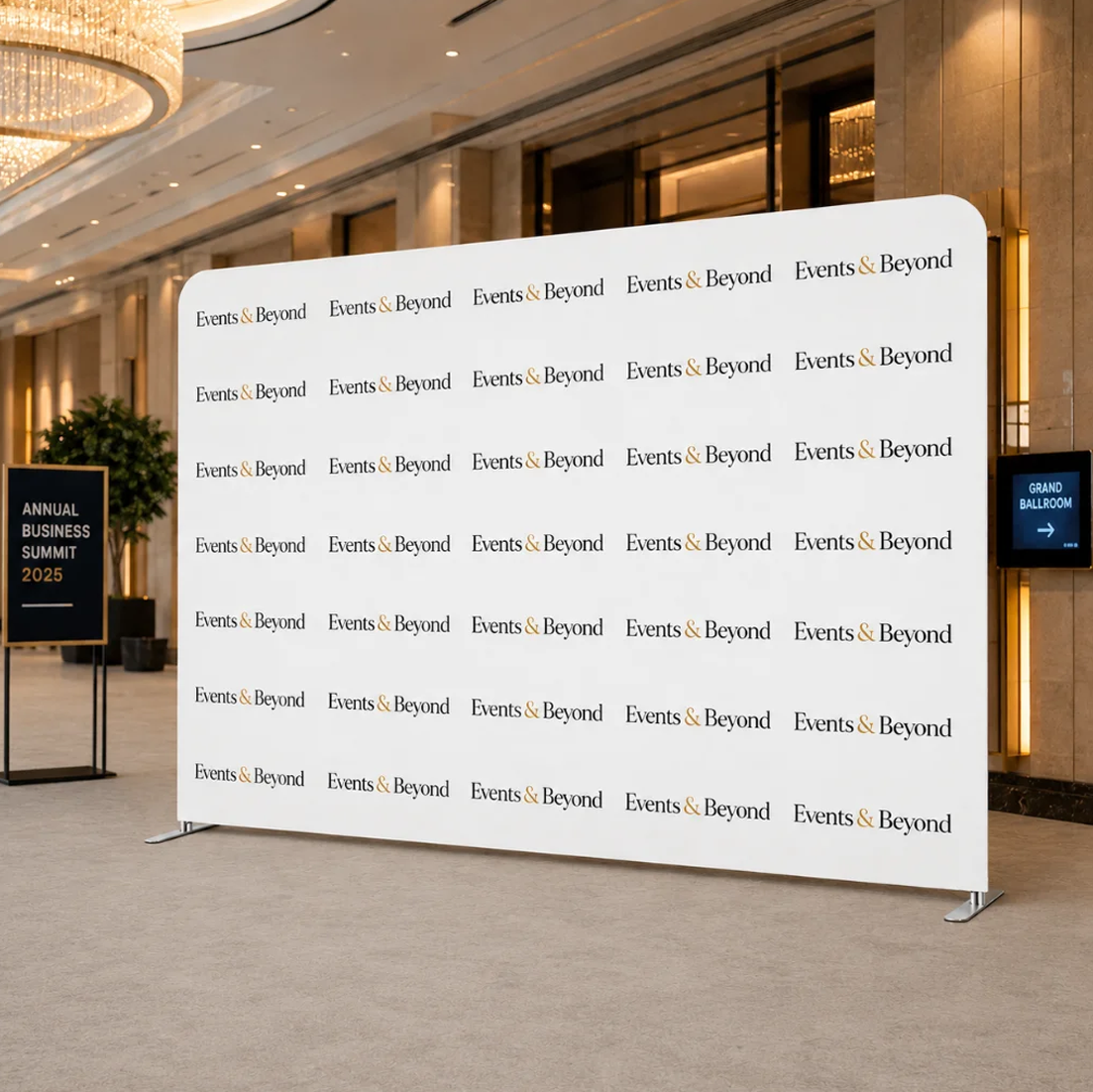 Straight Tension Step & Repeat Media Wall