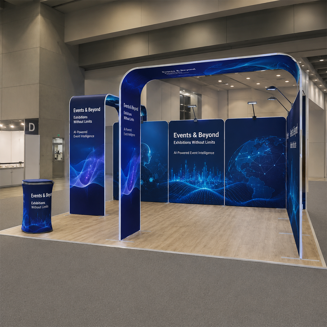 Modulare Messestand-Sets 6m x 6m – Modell 19
