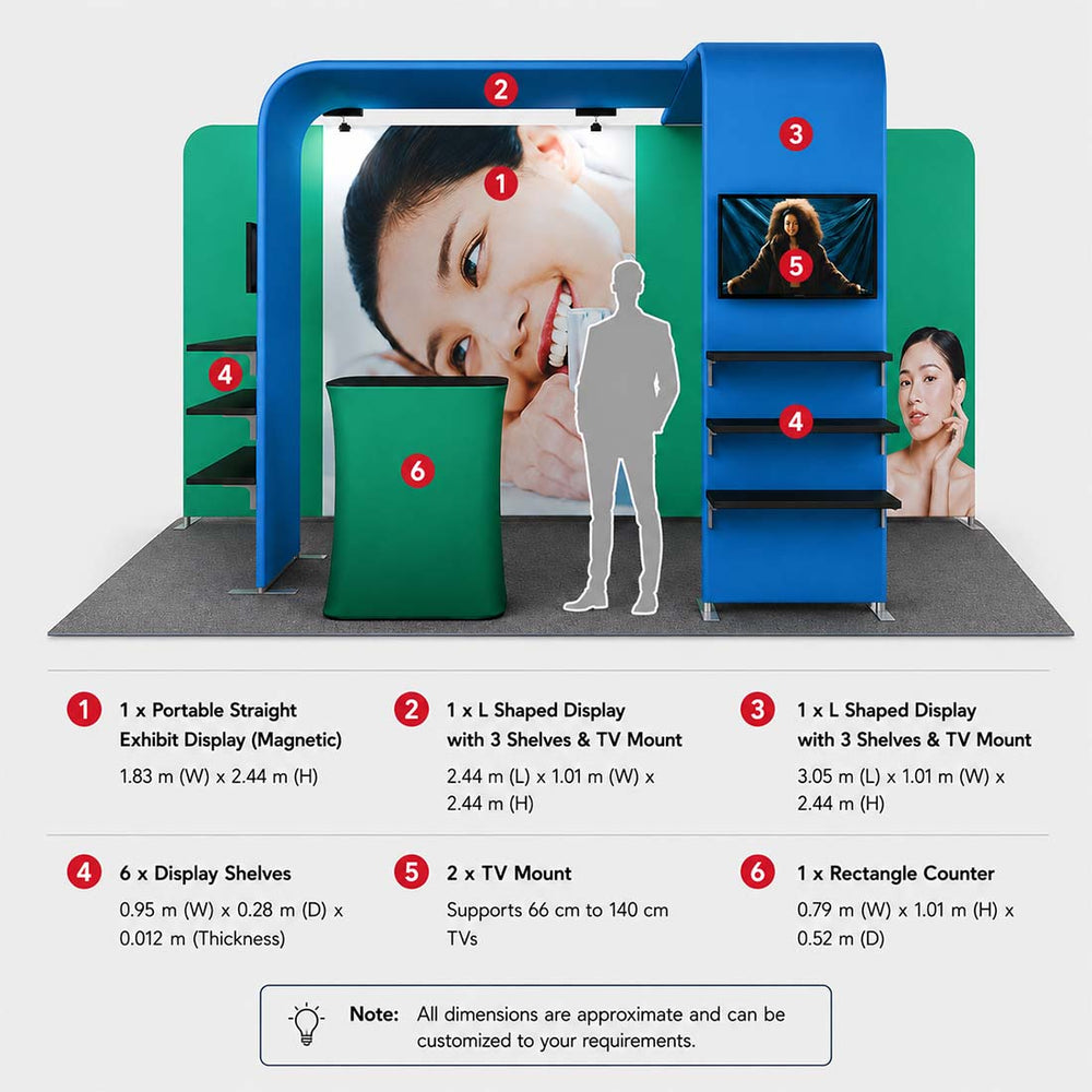 Mobiles Ausstellungsdisplay 3m x 6m – Modell 11
