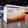 Messegrafiken für einen 4m breiten x 3m tiefen Messestand mit Octanorm-System