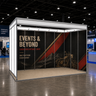 Messegrafiken für einen 5m breiten x 3m tiefen Messestand mit Octanorm-System