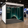 Messegrafiken für einen 3m breiten x 3m tiefen Messestand mit Octanorm-System
